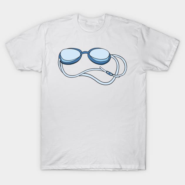 Swim Goggles T-Shirt by murialbezanson